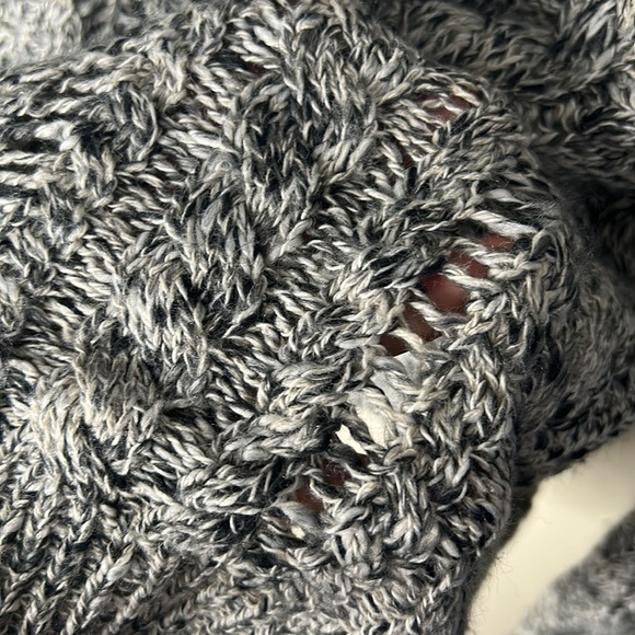 DENIM & SUPPLY RALPH LAUREN Gray and White Marled Open Knit Sweater Size XL - Picture 13 of 15